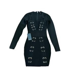 Marciano NWT Black XXS Bandage Bodycon Mini Dress